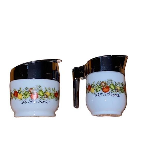 Pyrex Kitchen Vintage Spice Of Life Gemco Milk Creamer And Sugar Set Poshmark